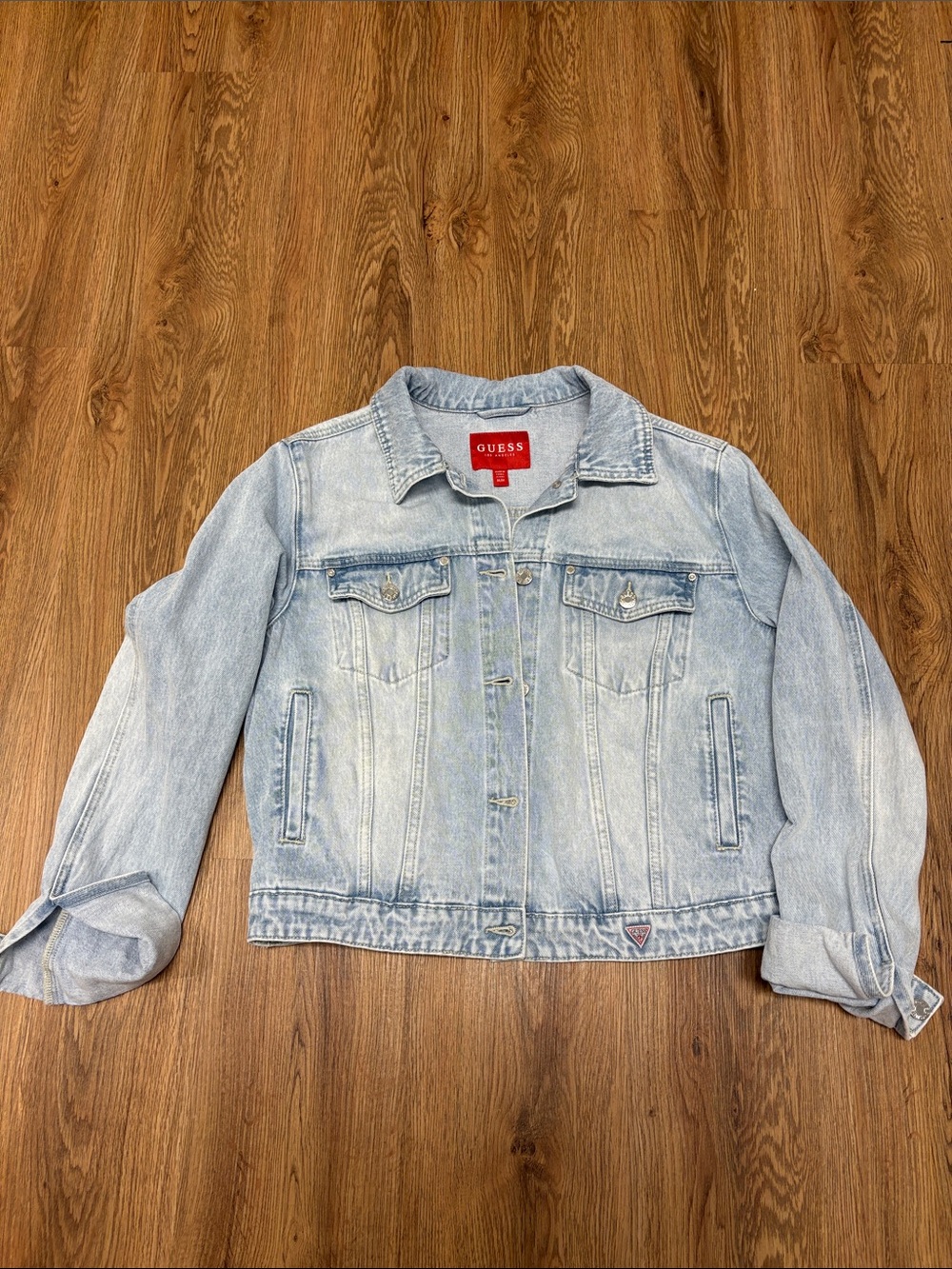 GUESS Light Wash Blue Denim Jacket